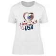 thumbnail image 1 of Usa Love Design T-Shirt Women -Image by Shutterstock, Female 3X-Large, 1 of 2