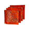 thumbnail image 1 of Usa Made Paisley Solid Orange Bandanas 4 Pk 22 100 Cotton-,, 1 of 1