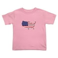 thumbnail image 1 of Usa Map Flag Cute Toddler T-Shirts for Boys Girls (Pink, 4T), 1 of 5
