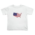 thumbnail image 1 of Usa Map Flag Cute Toddler T-Shirts for Boys Girls (White, 2T), 1 of 5