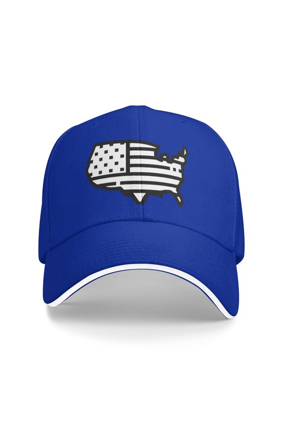 Usa Map - Maps And Location Unisex Adult Baseball Caps Adjustable Casquette Dad Hat Sandwich Cap Outdoors Headwear
