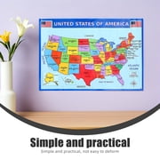 LITINKIMI Usa Map for Wall with Detailed State Labels and High Definition Printing