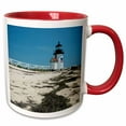 thumbnail image 1 of 3drose, Usa, Massachusetts, Nantucket. Beach, Brant Point Lighthouse., 11oz Two-tone Red Mug, 1 of 6