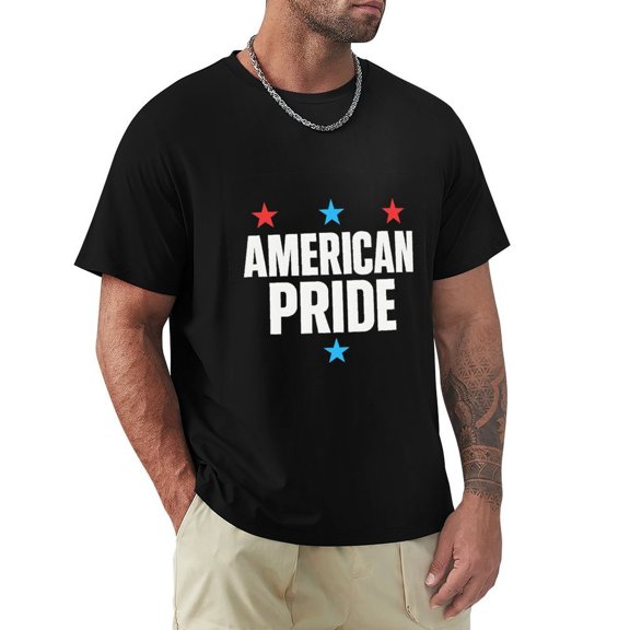 Usa Classic Mens T-Shirts – Short Sleeve Crew Neck T Shirts for Man Large