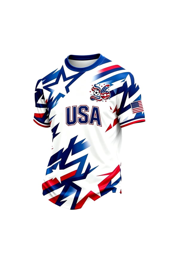 Usa Mens Soccer Jersey Crewneck Short Sleeve 2026 Country Team Tee Fan International Soccer Shirt Retro Streetwear Top Sky Blue L
