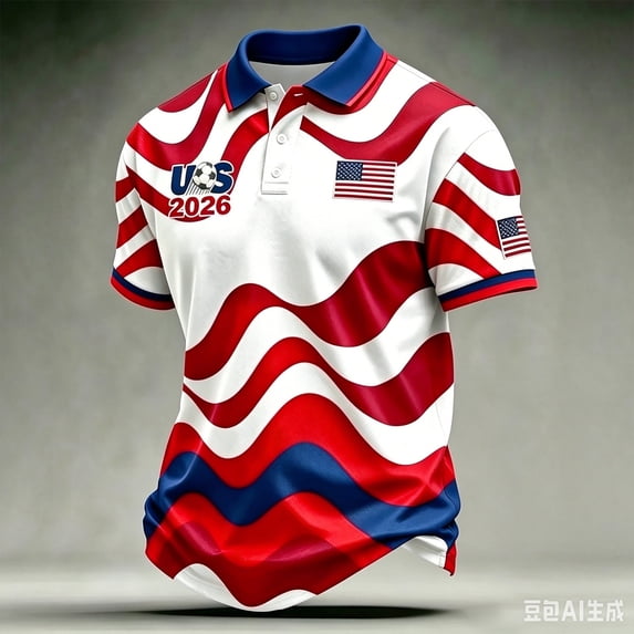 Usa Mens Soccer Jersey Polo Shirts 2026 Country Team Short Sleeve Button Neck Fan International Football Golf Shirt Retro Streetwear 4th of July Tops
