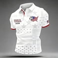 thumbnail image 1 of Usa Mens Soccer Jersey Polo Shirts 2026 Country Team Short Sleeve Button Neck Fan International Football Golf Shirt Retro Streetwear 4th of July Tops, 1 of 4