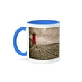 thumbnail image 1 of 3dRose, USA, Michigan, Grand Haven Lighthouse, 11oz Two-Tone Blue Mug, 1 of 7