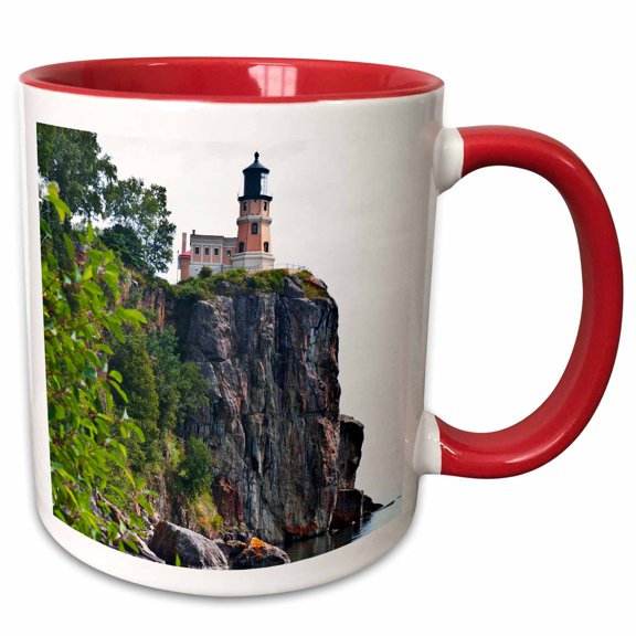 3drose, Usa, Minnesota, Lake Superior, Split Rock Lighthouse Station., 11oz Two-tone Red Mug