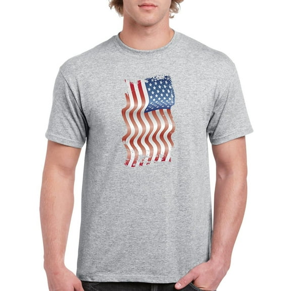Usa National Flag Men T-Shirt, Male Small
