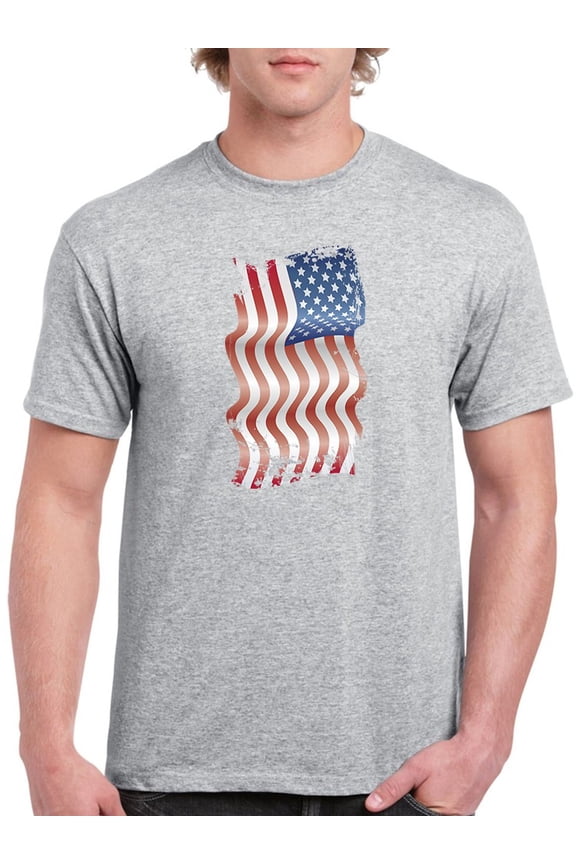 Usa National Flag Men T-Shirt, Male Small