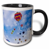 3drose, Usa, New Mexico, Albuquerque International Balloon Fiesta., 11oz Two-tone Black Mug