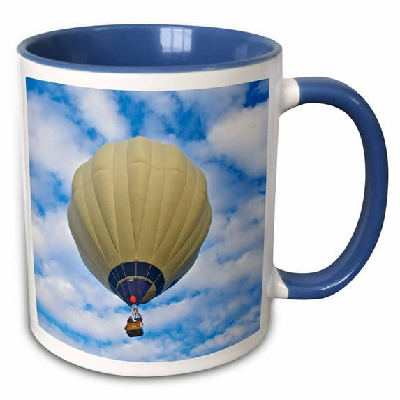 3drose, Usa, New Mexico, Albuquerque International Balloon Fiesta, 15oz Two-tone Blue Mug