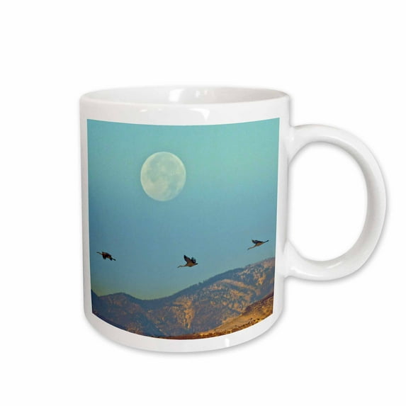 3drose, Usa, New Mexico, Sandhill Crane Birds Flying - Us32 Bjy0008 - Jaynes Gallery, 15oz Mug