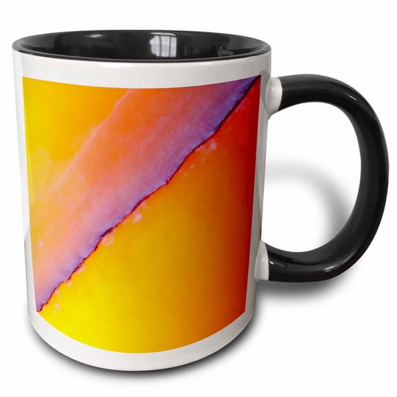 3drose, Usa, New Mexico, Sant Fe, Agate Close Up, Macro, 15oz Two-tone Black Mug