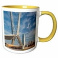 thumbnail image 1 of 3drose, Usa, Oklahoma, Oklahoma City, Skydance Footbridge., 11oz Two-tone Yellow Mug, 1 of 6