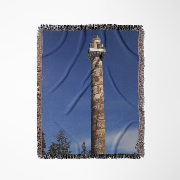 Usa, Oregon, Astoria Column, Coxcomb Hill - Us38 Jwi0611 - Jamie And Judy Wild, Woven Blanket