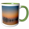 thumbnail image 1 of 3drose, Usa, Oregon, Bandon. Sunrise on Beach with Sea Stacks in Mist., 11oz Two-tone Green Mug, 1 of 6