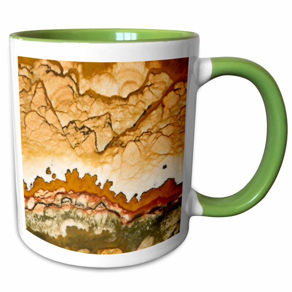3drose, Usa, Oregon, Rocky Butte. Picture Jasper Stone - Us38 Bja0742 - Jaynes Gallery, 15oz Two-tone Green Mug