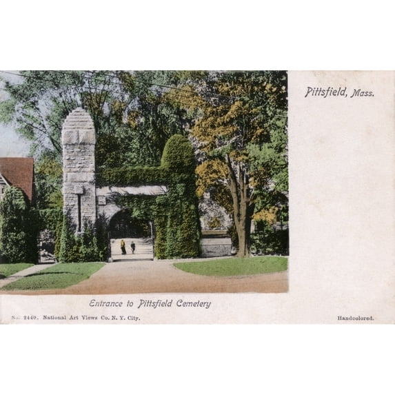 Usa - Pittsfield, Massachusetts - The Cemetery Print By Mary Evans Grenville Collins Postcard Collection