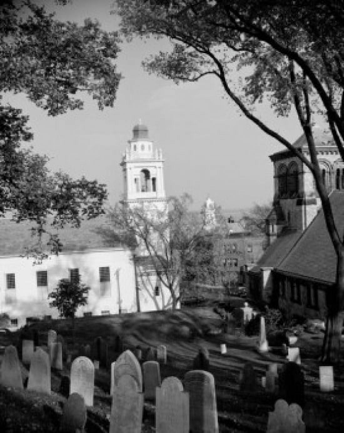 Usa Plymouth church and cemetery Canvas Art - (18 x 24)