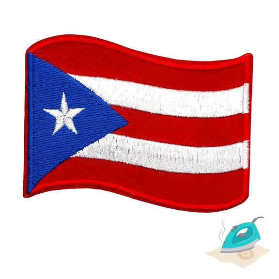 Usa Puerto Rico Flag Iron On Patch Embroidered Sew On Patches For Clothing, Jeans, Jackets, Hats, Backpacks, Hoodies Puerto Rico Flag Applique Embroidery Patch For Tote Bags