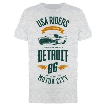 Usa Riders Detroit 86 T-Shirt Men -Image by Shutterstock, Male Medium
