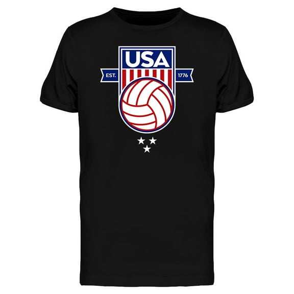 Usa Shiel Stars Volleyball T-Shirt Men -Image by Shutterstock, Male Large