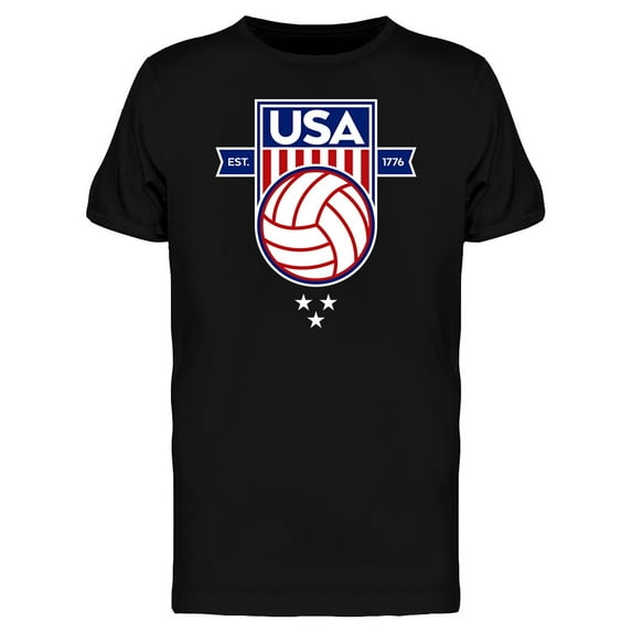 Usa Shiel Stars Volleyball T-Shirt Men -Image by Shutterstock, Male x-Large