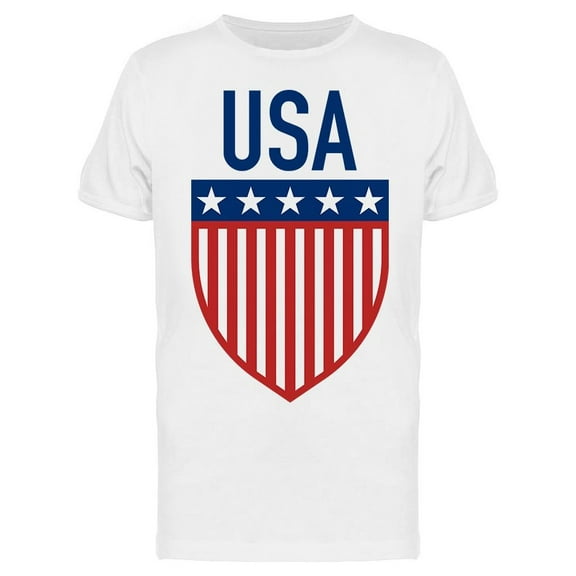 Usa. Shield T-Shirt Men -Image by Shutterstock, Male Large