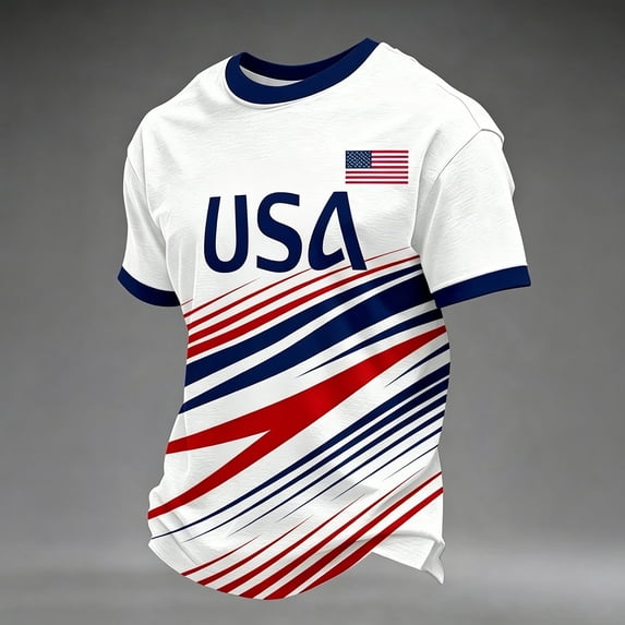 Usa Soccer Jersey for Men Short Sleeve T Shirts V-Neck Tee Soft Fashion Jerseys 2026 Summer Shirts