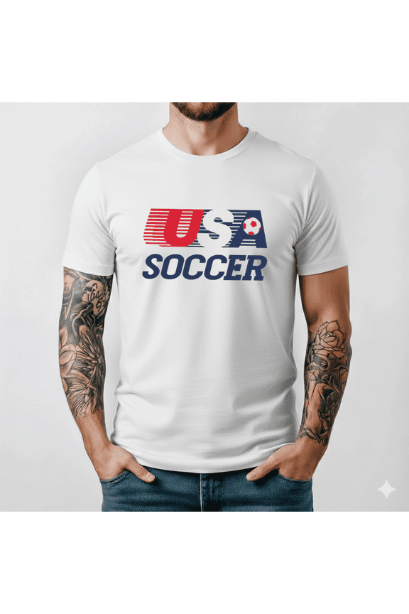 Usa Soccer Team Graphic Tee 80s United States Fan Sports Apparel Top,for unisex up to 5XL