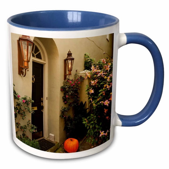 3drose, Usa, South Carolina, Charleston, Old Town House - Us41 Rdu0004 - Richard Duval, 11oz Two-tone Blue Mug