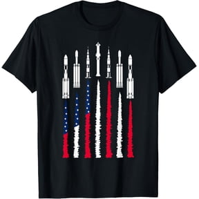Usa Space Rockets July Celebration Design T-Shirt