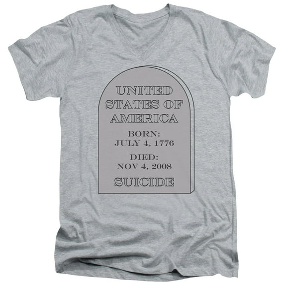 - Usa Suicide - Slim Fit V Neck Shirt - Small