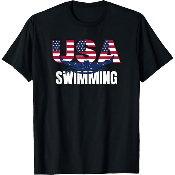 Usa Swimming Athlete Summer Us Swim Aquatic Sport Letters T-Shirt Unisex S-5XL Hot Trending Shirt, Vintage Birthday Gift