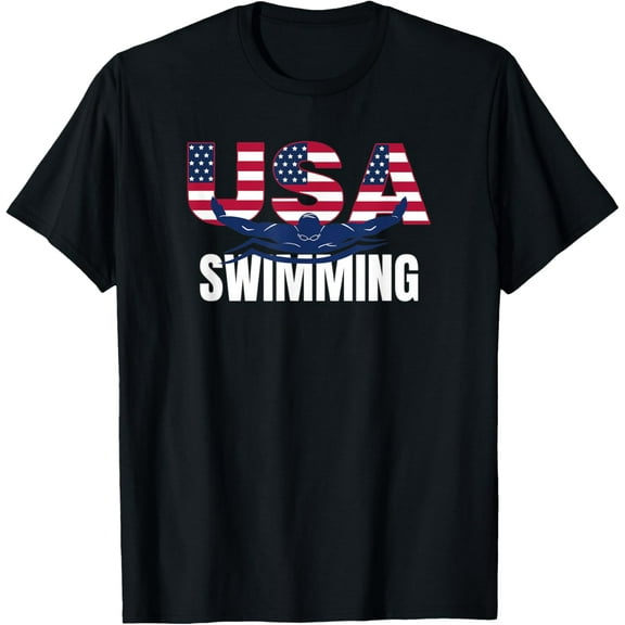 Usa Swimming Athlete Summer Us Swim Aquatic Sport Letters T-Shirt Unisex S-5XL Hot Trending Shirt, Vintage Birthday Gift