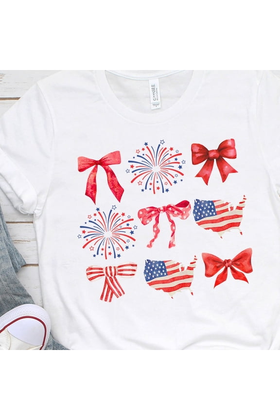 Usa Tee - Coquette American Flag Shirt, Patriotic Shirt, Usa Shirt America Merica Patriotic Red White Blue, Fourth Of July, American Flag, Unisex T-Shirt