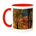 thumbnail image 1 of 3dRose, USA, Tennessee. Fall foliage in the Smoky Mountains., 11oz Two-Tone Red Mug, 1 of 7