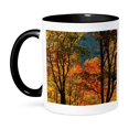 thumbnail image 1 of 3dRose, USA, Tennessee. Fall foliage in the Smoky Mountains., 15oz Two-Tone Black Mug, 1 of 7