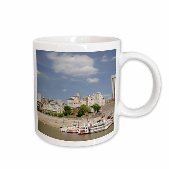 3drose, Usa, Tennessee, Memphis, Riverboat Port - Us43 Cmi0023 - Cindy Miller Hopkins, 15oz Mug