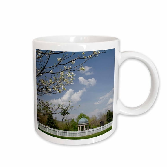3drose, Usa, Tennessee. the Hermitage. Jacksons Tomb with Dogwood Trees., 11oz Mug