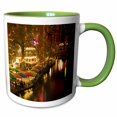 thumbnail image 1 of 3drose, Usa, Texas, San Antonio Riverwalk Area / Evening - Us44 Wbi0260 - Walter Bibikow, 15oz Two-tone Green Mug, 1 of 6
