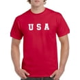 thumbnail image 1 of Usa Text T-Shirt Men -Smartprints Designs, Male 3X-Large, 1 of 4