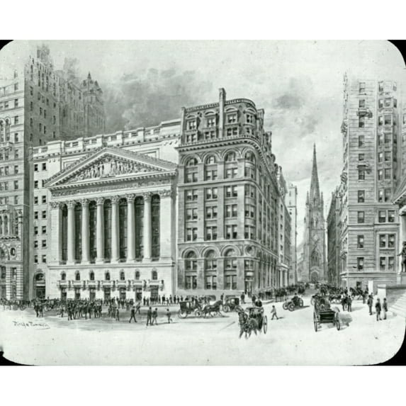 Usa - The New York Stock Exchange Print By ??The Boswell Collection Bexley Heritage Trust Mary Evans