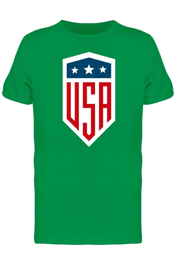 Usa Three Stars Shield Logo Tee Men's - Men T-Shirt, Medium