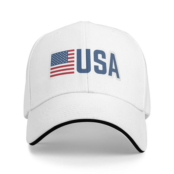 Usa Unisex Adult Baseball Caps Adjustable Casquette Dad Hat Sandwich Cap Outdoors Headwear