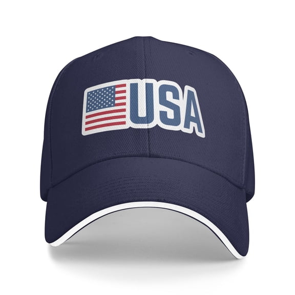 Usa Unisex Adult Baseball Caps Adjustable Casquette Dad Hat Sandwich Cap Outdoors Headwear