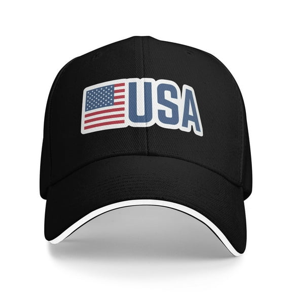Usa Unisex Adult Baseball Caps Adjustable Casquette Dad Hat Sandwich Cap Outdoors Headwear