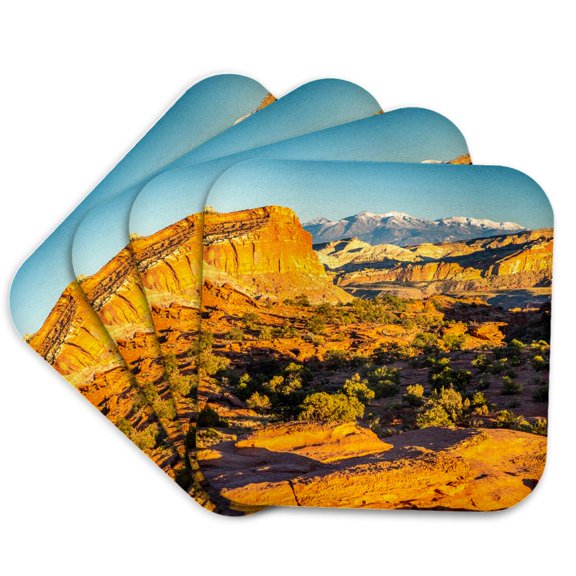 3drose, Usa, Utah, Capitol Reef National Park. Rock Formations. Mountains 2, Set of 4 Coasters - Soft